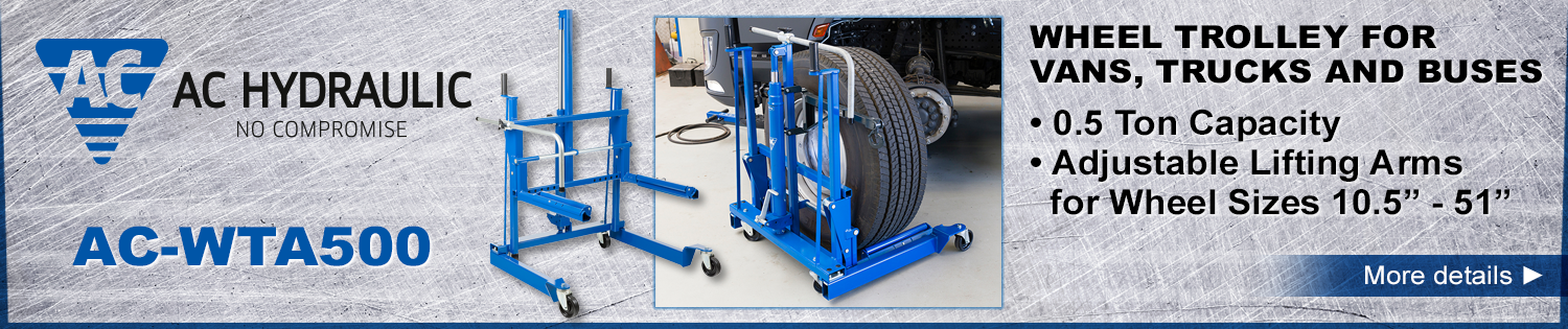 AC HYDRAULIC WHEEL TROLLEY FOR VANS, TRUCKS AND BUSES